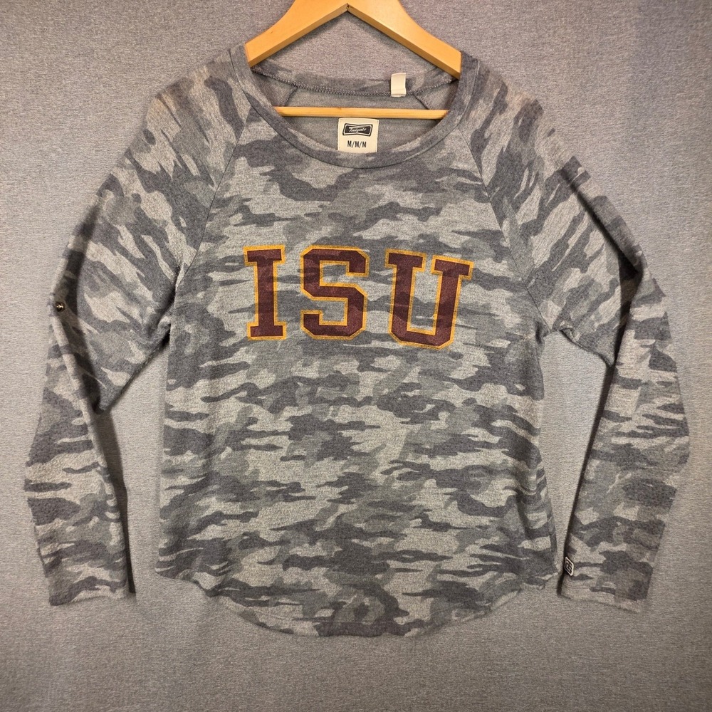 Tailgate Iowa State University ISU Cyclones Camo Long Sleeve Shirt Womens Medium